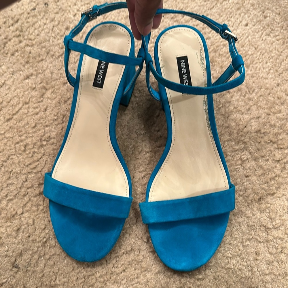 Nine West Women's Ankle Strap Heeled Sandal Gently Worn